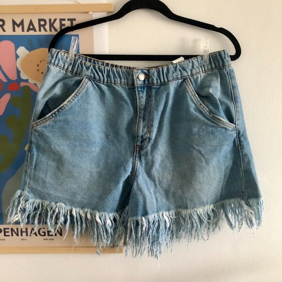 Blue frayed cutoff jean shorts - zara - 8 - Picture 3 of 5